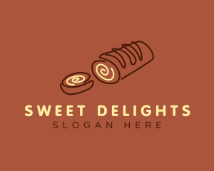 Chocolate Cake Roll logo design