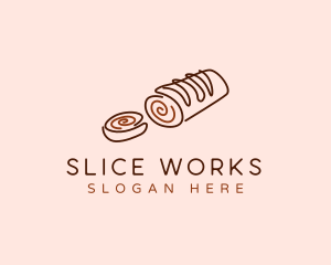 Chocolate Cake Roll logo design