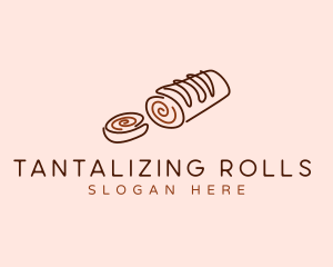 Chocolate Cake Roll logo design