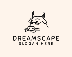 Farm Cow Shades logo design