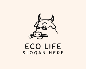 Farm Cow Shades logo design