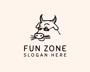 Farm Cow Shades logo design