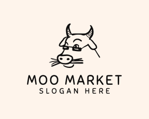 Farm Cow Shades logo design