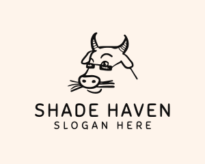 Farm Cow Shades logo design