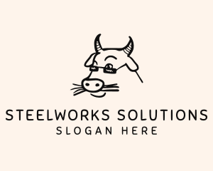 Farm Cow Shades logo design