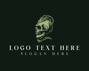 Snake Serpent Skull Logo