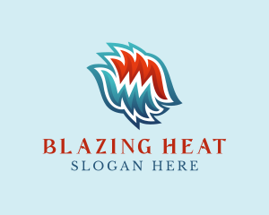 Gradient Heating & Cooling logo design