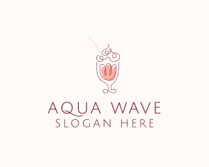 Fruit Shake Drink logo design