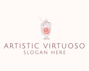 Fruit Shake Drink logo design