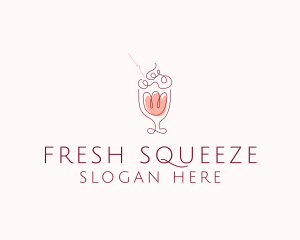 Fruit Shake Drink logo design