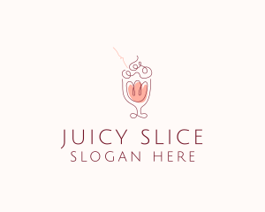 Fruit Shake Drink logo design