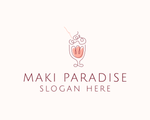 Fruit Shake Drink logo design