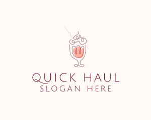 Fruit Shake Drink logo design