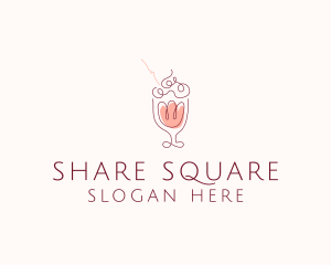 Fruit Shake Drink logo design