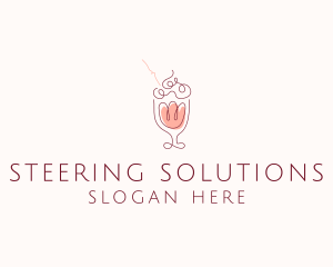 Fruit Shake Drink logo design