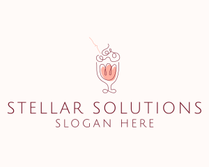 Fruit Shake Drink logo design