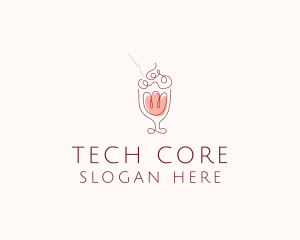 Fruit Shake Drink logo design