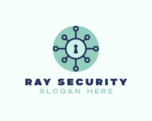 Virus Security Lock logo design