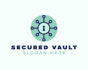 Virus Security Lock logo design