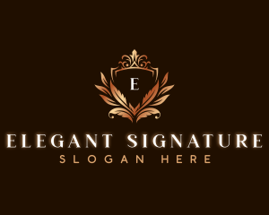 Elegant Leaves Decoration logo design