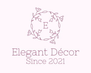 Decorative Tulip Wreath logo design