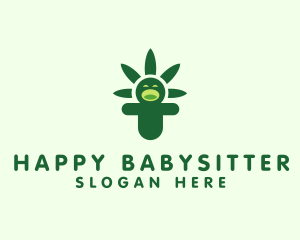 Jolly Cannabis Person logo design