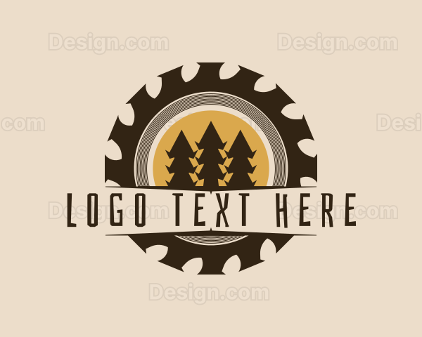 Carpentry Forest Tree Logo