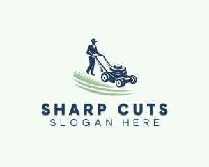 Gardener Lawn Mower logo design