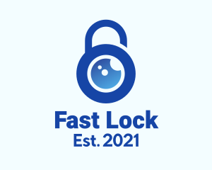 Padlock Camera Lens logo design