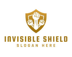 Golden Community Fist Shield logo