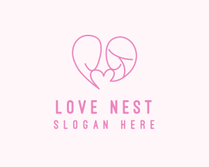 Feminine Lovely Couple logo design