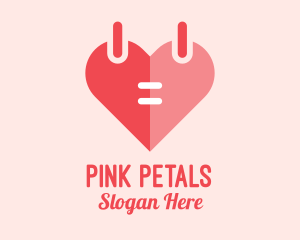 Pink Heart Calendar  logo design