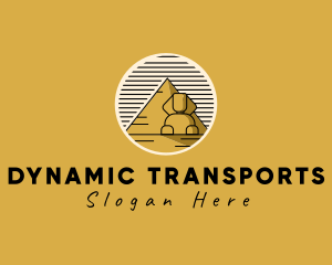 Egyptian Pyramid Sphinx logo design