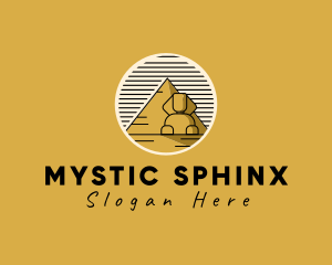 Egyptian Pyramid Sphinx logo
