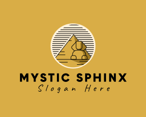 Egyptian Pyramid Sphinx logo design