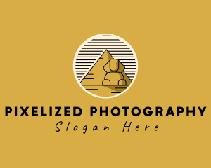 Egyptian Pyramid Sphinx logo design