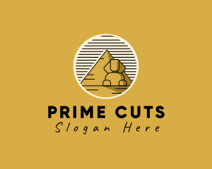 Egyptian Pyramid Sphinx logo design