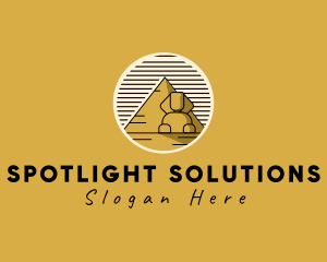 Egyptian Pyramid Sphinx logo design