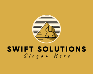 Egyptian Pyramid Sphinx logo design