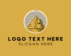 Egyptian Pyramid Sphinx logo