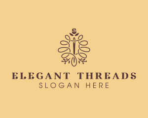 Needle Thread Floral Tailor logo design