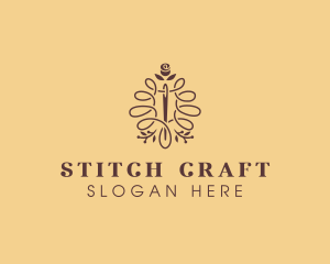 Needle Thread Floral Tailor logo design