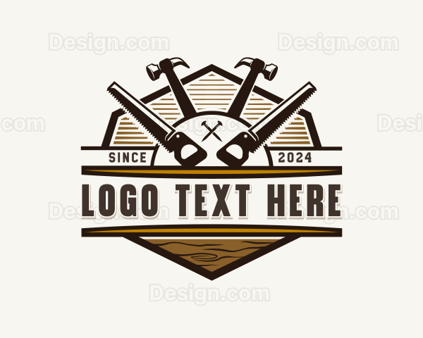 Hammer Saw Woodwork Logo