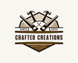 Hammer Saw Woodwork logo design