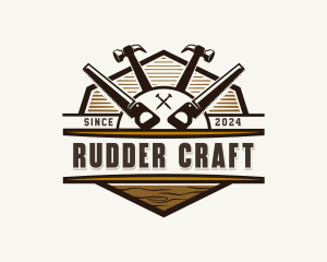 Hammer Saw Woodwork logo design