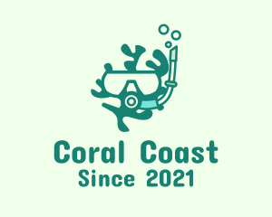 Coral Snorkeling Mask logo