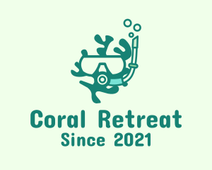 Coral Snorkeling Mask logo