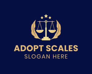 Notary Justice Scale logo design