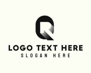 Modern Advertising Agency Letter QR logo