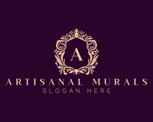 Luxury Wreath Ornament logo design